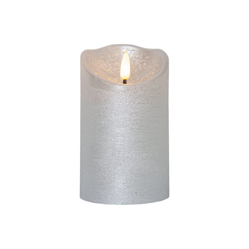 Eglo 411503 - LED Sviečka FLAMME RUSTIC LED/2xAA strieborná
