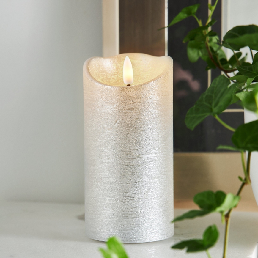 Eglo 411514 - LED vianočná dekorácia FLAMME LED/0,03W/2xAA strieborná