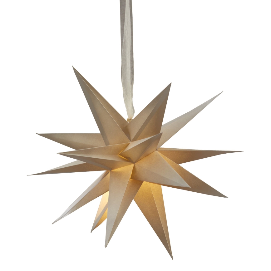 Eglo 411566 - Vianočná dekorácia DECEMBER hviezda 35 cm béžová
