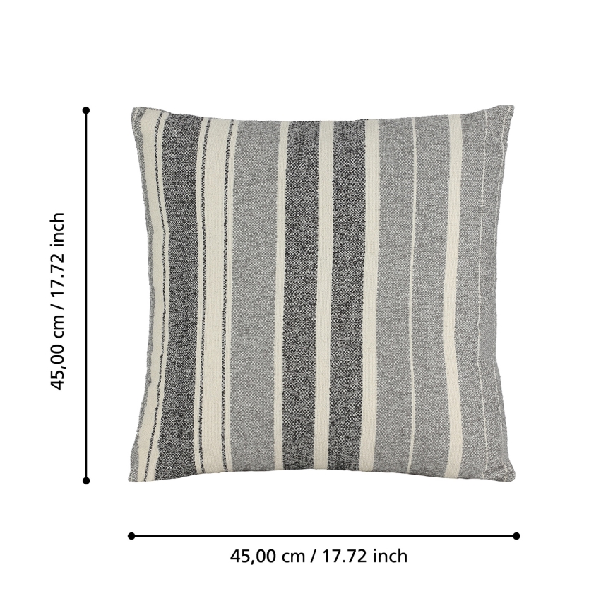Eglo 420003 - Dekoračný vankúš CHEVERY 45x45 cm sivá