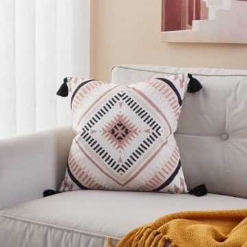 Eglo 420079 - Dekoratívny vankúš CHEVERY 45x45 cm béžová/čierna