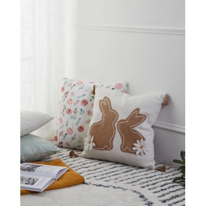 Eglo 420097 - Dekoratívny vankúš CHEVERY 45x45 cm béžový/hnedý