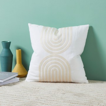 Eglo 420238 - Dekoratívny vankúš BERHALA 45x45 cm biela/béžová