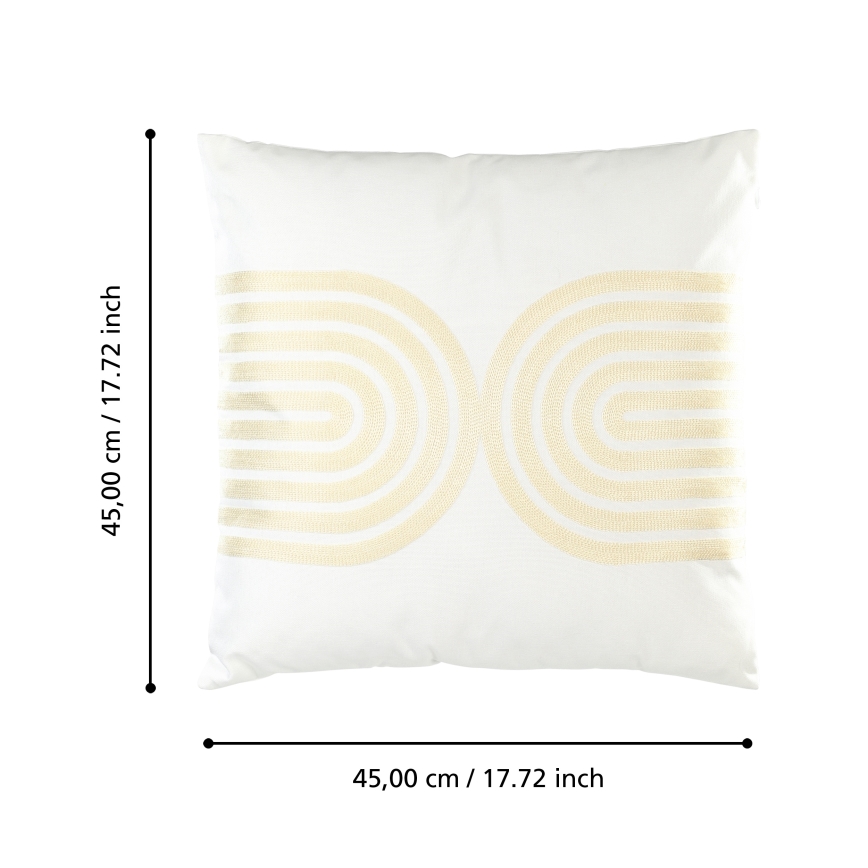 Eglo 420238 - Dekoratívny vankúš BERHALA 45x45 cm biela/béžová