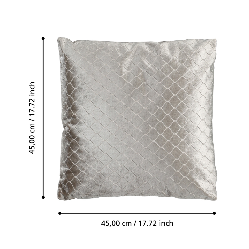 Eglo 420284 - Dekoračný vankúš SINGU 45x45 cm sivý