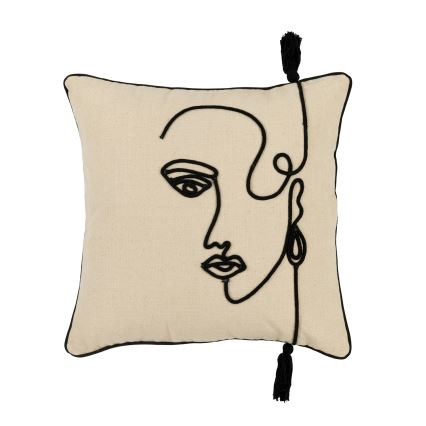 Eglo 420329 - Dekoratívny vankúš CHEVERY 45x45 cm krémová/čierna