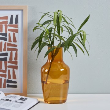Eglo 421223 - Sklenená váza SIRANANA 25x13,3 cm žltá/dymová