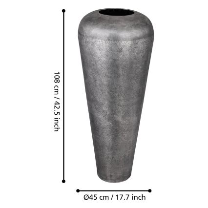 Eglo 421336 - Kovová váza MIYAZAKI 108 x 45 cm sivá