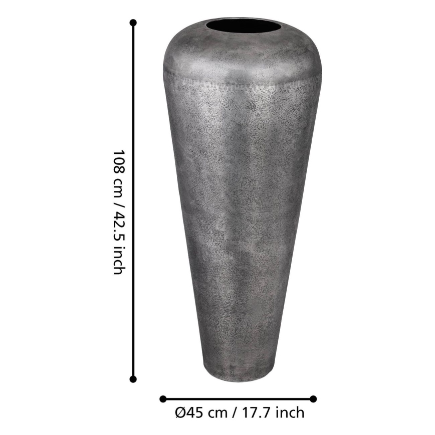 Eglo 421336 - Kovová váza MIYAZAKI 108 x 45 cm sivá