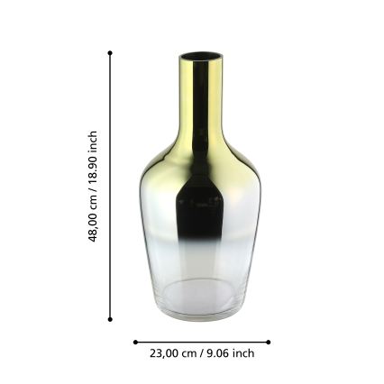 Eglo 421372 - Sklenená váza SAMUNTAI 48x23 cm zlatá