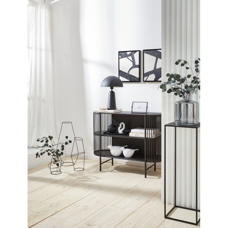 Eglo 421385 - Sklenená váza NABAS 24,5x21 cm čierna/dymová