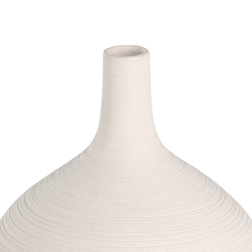 Eglo - Keramická váza 22x16 cm biela/zlatá