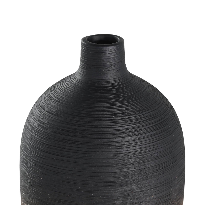Eglo - Keramická váza 28x12,5 cm čierna/zlatá