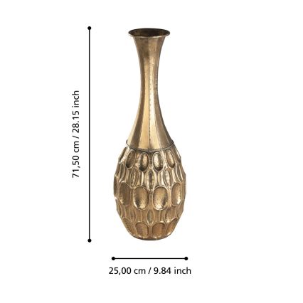 Eglo 421633 - Kovová váza LENGGENG 71,5 x 25 cm, zlatá