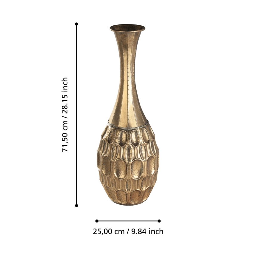 Eglo 421633 - Kovová váza LENGGENG 71,5 x 25 cm, zlatá