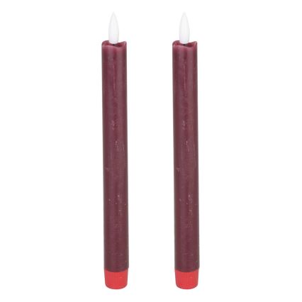 Eglo - SADA 2x LED Sviečka LED/1xAAA 24,5 cm červená