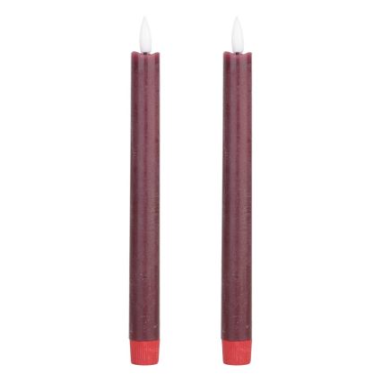 Eglo - SADA 2x LED Sviečka LED/1xAAA 24,5 cm červená