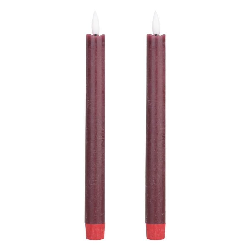 Eglo - SADA 2x LED Sviečka LED/1xAAA 24,5 cm červená