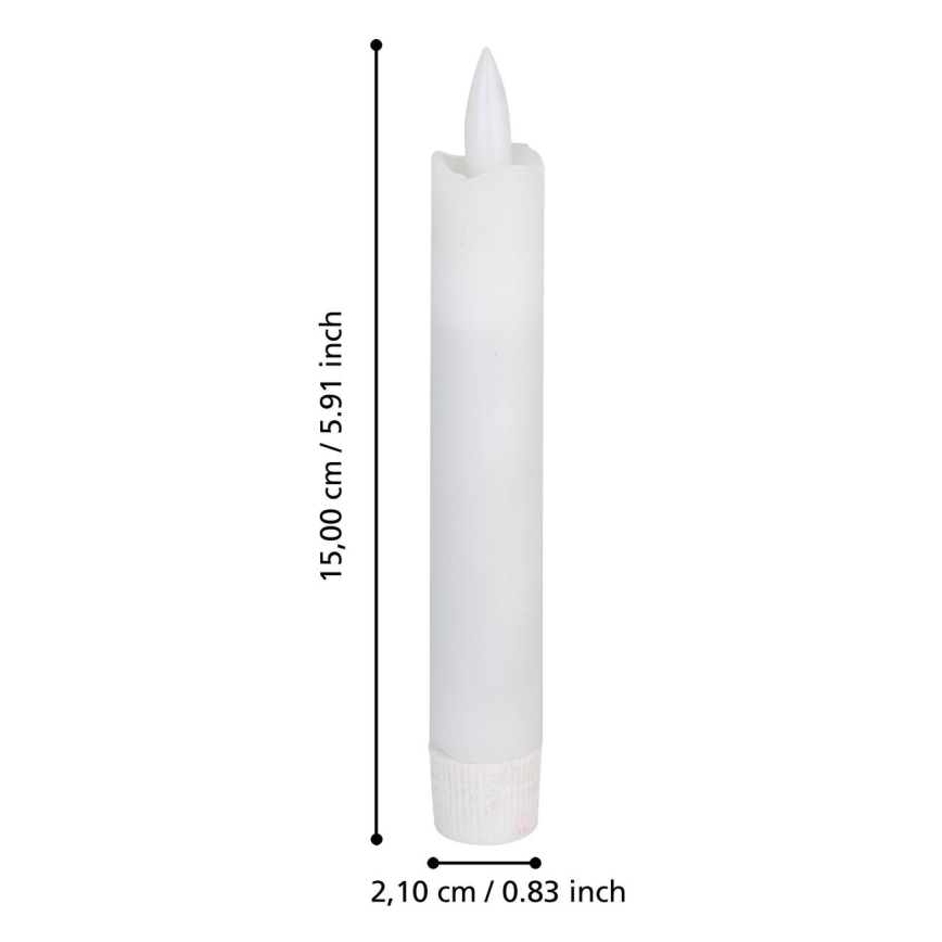 Eglo - SADA 2x LED Sviečka LED/1xAAA 15 cm biela