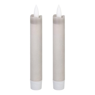 Eglo 422223 - SADA 2x LED Sviečka ANTANABE LED/1xAAA 15 cm šedá