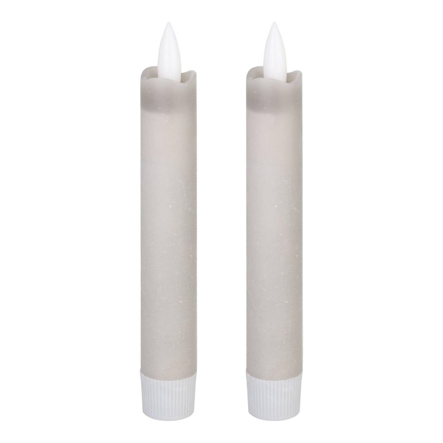 Eglo 422223 - SADA 2x LED Sviečka ANTANABE LED/1xAAA 15 cm šedá