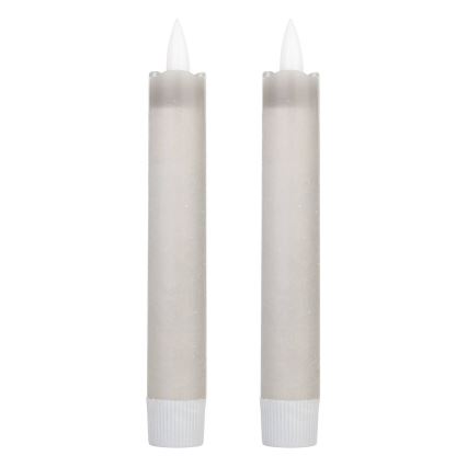 Eglo 422223 - SADA 2x LED Sviečka ANTANABE LED/1xAAA 15 cm šedá