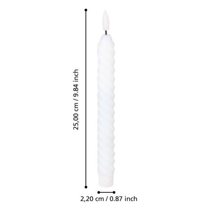 Eglo - SADA 2x LED Sviečka LED/1xAAA 25 cm biela