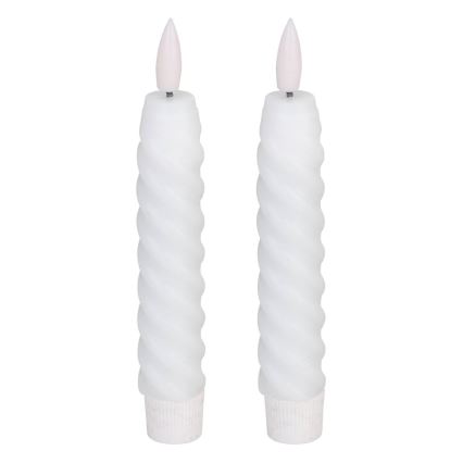 Eglo - SADA 2x LED Sviečka LED/1xAAA 15 cm biela