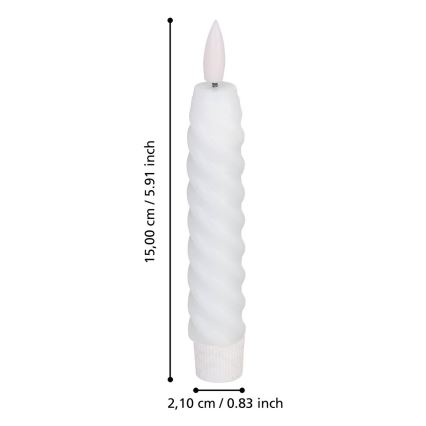 Eglo - SADA 2x LED Sviečka LED/1xAAA 15 cm biela