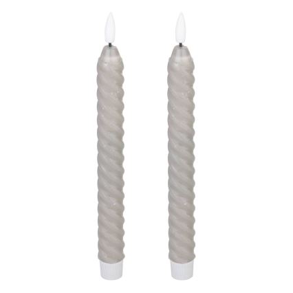 Eglo - SADA 2x LED Sviečka LED/1xAAA 25 cm šedá