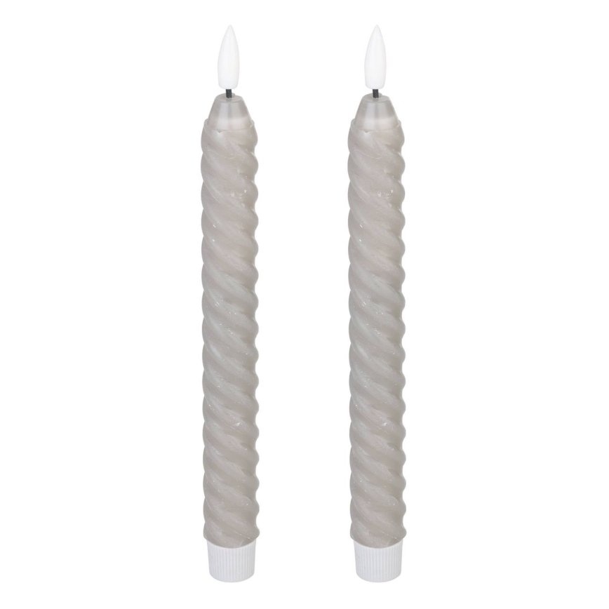 Eglo - SADA 2x LED Sviečka LED/1xAAA 25 cm šedá
