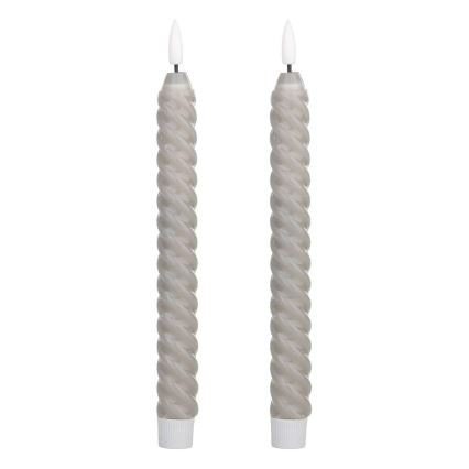Eglo - SADA 2x LED Sviečka LED/1xAAA 25 cm šedá
