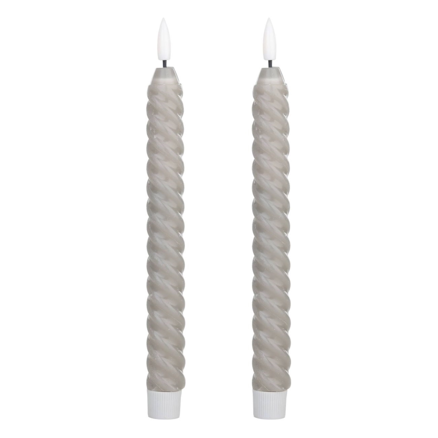 Eglo - SADA 2x LED Sviečka LED/1xAAA 25 cm šedá