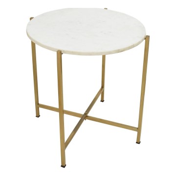 Eglo 424002 - Odkladací stolík TOWADA 46 cm, mramorový dekor/zlatá
