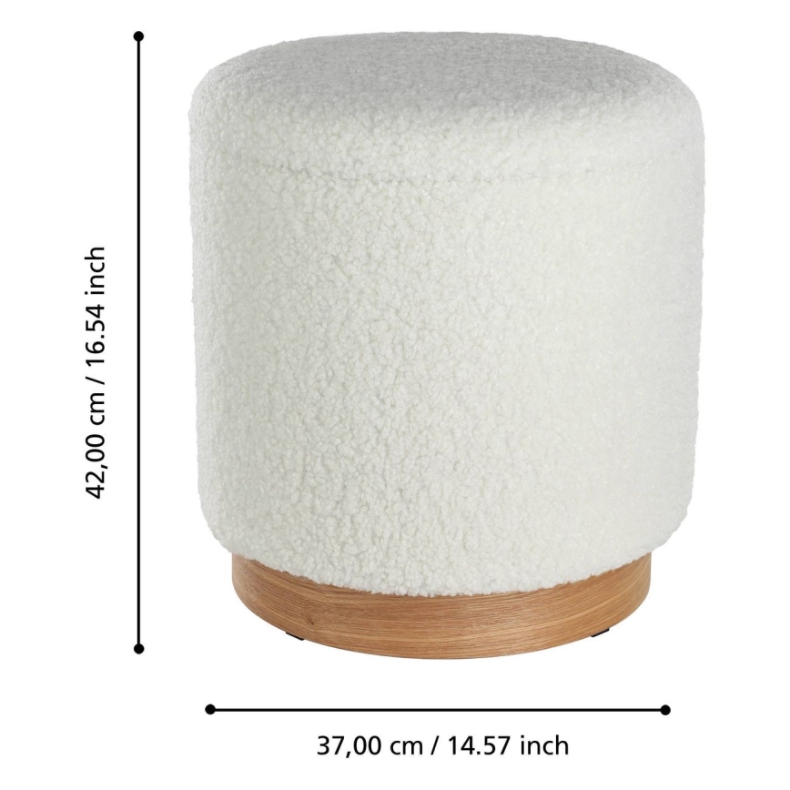 Eglo - SADA 2x Taburet pr. 30,5/37 cm biela