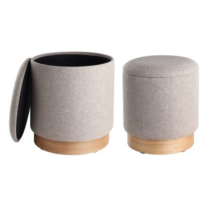 Eglo - SADA 2x Taburet pr. 30,5/37 cm hnedá