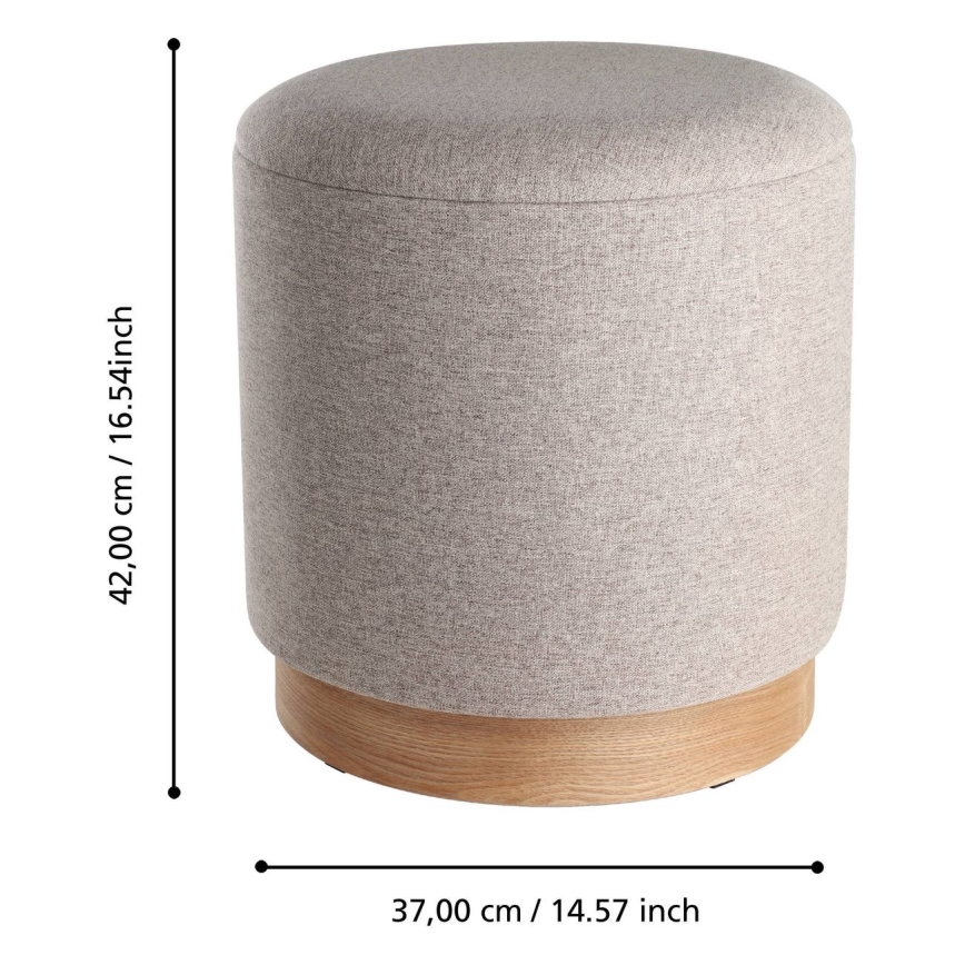 Eglo - SADA 2x Taburet pr. 30,5/37 cm hnedá