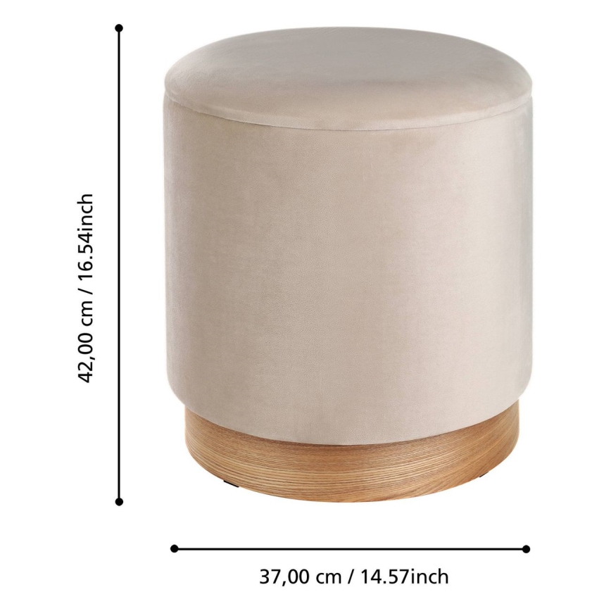Eglo - SADA 2x Taburet pr. 30,5/37 cm béžová