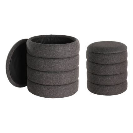 Eglo - SADA 2x Taburet pr. 33,5/40 cm čierna