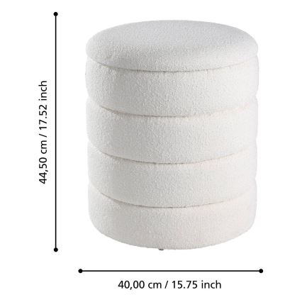 Eglo - SADA 2x Taburet pr. 33,5/40 cm biela