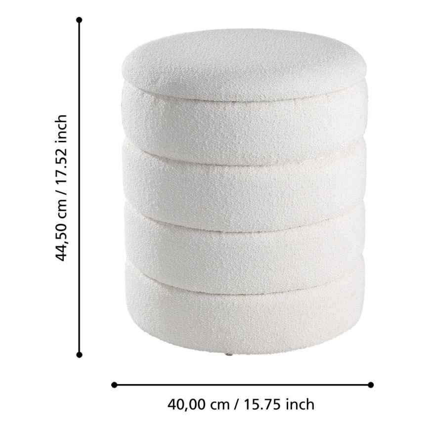 Eglo - SADA 2x Taburet pr. 33,5/40 cm biela