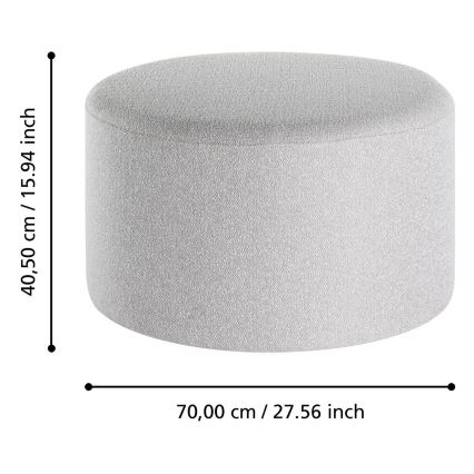 Eglo - SADA 2x Taburet pr. 45,5/70 cm šedá