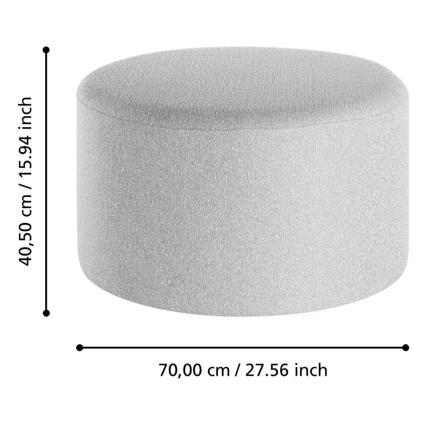 Eglo - SADA 2x Taburet pr. 45,5/70 cm šedá