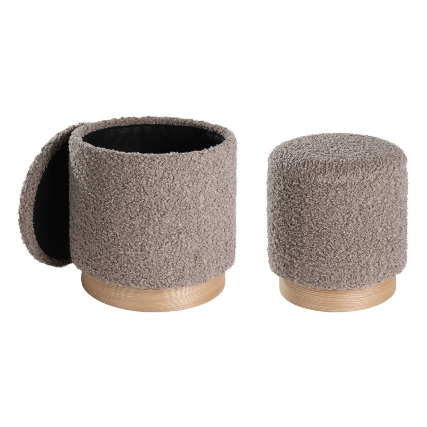 Eglo - SADA 2x Taburet pr. 31,5/38,5 cm hnedá