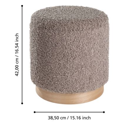 Eglo - SADA 2x Taburet pr. 31,5/38,5 cm hnedá