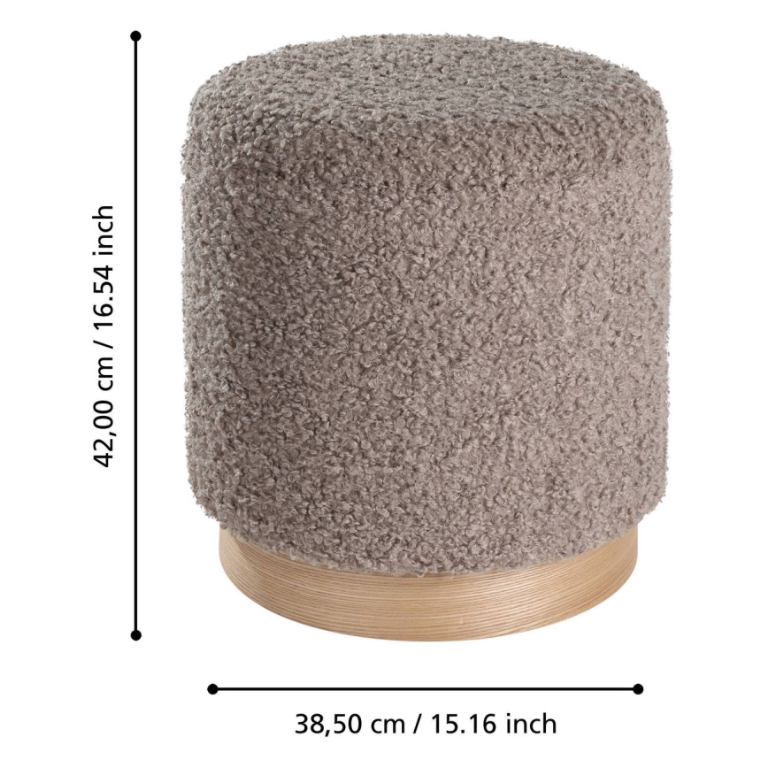 Eglo - SADA 2x Taburet pr. 31,5/38,5 cm hnedá