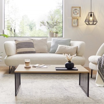 Eglo 424801 - Konferenčný stolík AUKSIDE 53,5x100 cm hnedá/čierna