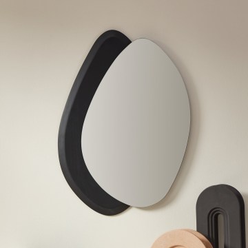 Eglo 425051 - Nástenné zrkadlo LIOMA 68x48 cm jedľa/čierna