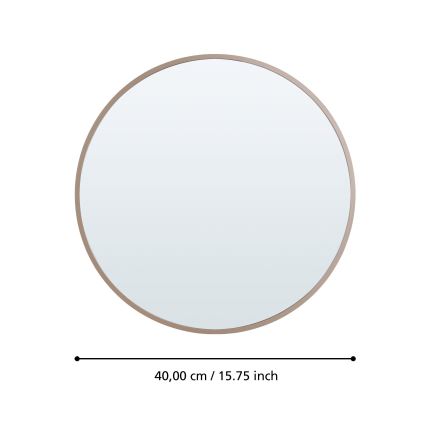 Eglo 425058 - Nástenné zrkadlo BANI priemer 40 cm béžové