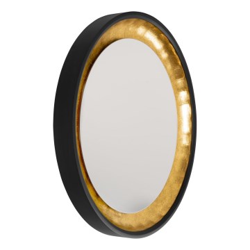 Eglo 425062 - Nástenné zrkadlo BONTANG Ø 90 cm čierna/zlatá